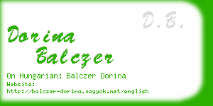 dorina balczer business card